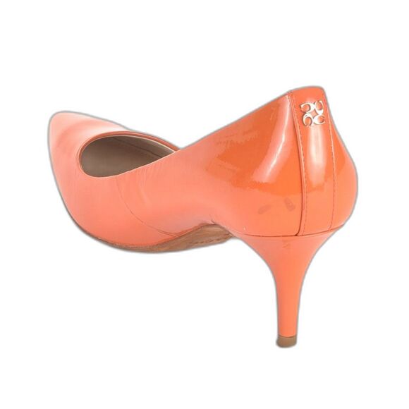 Coach Women's Lizzy Patent Leather Pump Bright Orange 3" Heel Size US/8 - Picture 2 of 10